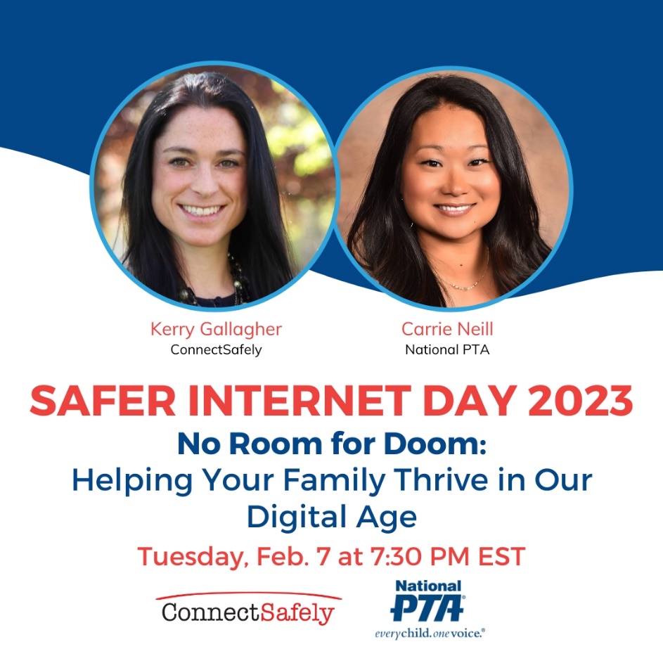 Safer Internet Day 2023 - No Room for Doom: Helping Your Family Thrive in Our Digital Age - Tuesday, February 7 at 7:30pm EST
